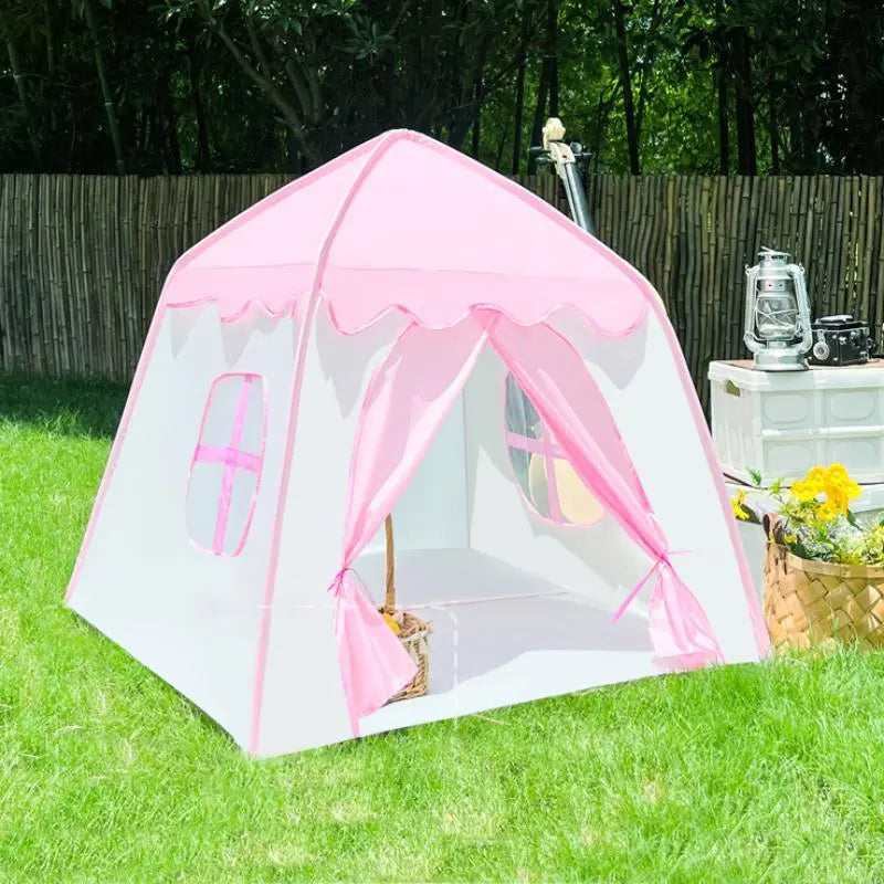 Flower Pattern Princess House Design Play Tent with Ball Decor, 1 Count Indoor Outdoor Family Game House, Outdoor Toy Tent, Birthday Gift for Girls