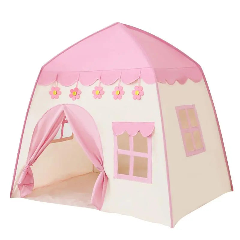 Flower Pattern Princess House Design Play Tent with Ball Decor, 1 Count Indoor Outdoor Family Game House, Outdoor Toy Tent, Birthday Gift for Girls