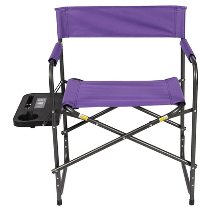 Director Chair with Side Table, Purple