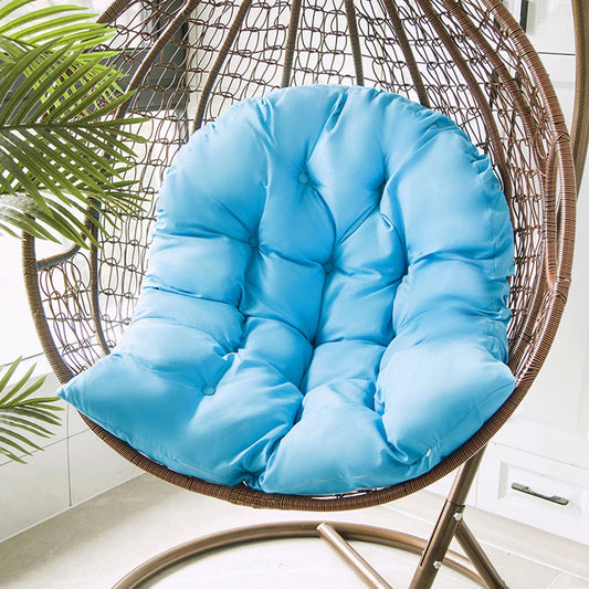Hanging Basket Hanging Egg Chair Cushions,Indoor/Outdoor Swing Chair Cushion,Waterproof Soft Comfy Hammock Chair Seat Pads Back Cushion,Basket Chair Cushion for Patio Garden（Blue）