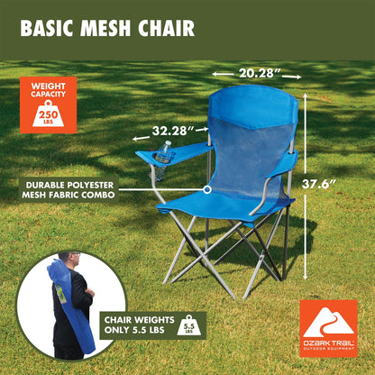 Basic Mesh Chair Blue, Adult