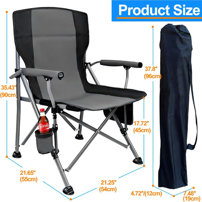 Camping Chairs Clearance for Adults, Portable Folding Lawn Chairs for Outdoor, Set of 2