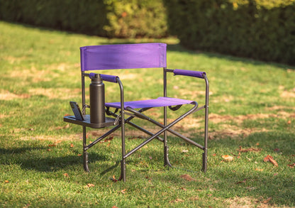 Director Chair with Side Table, Purple