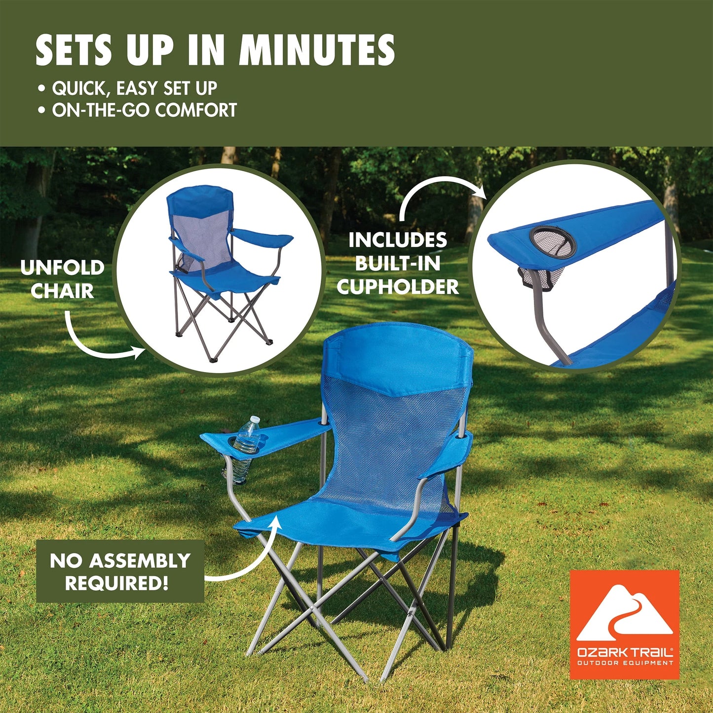 Basic Mesh Chair Blue, Adult