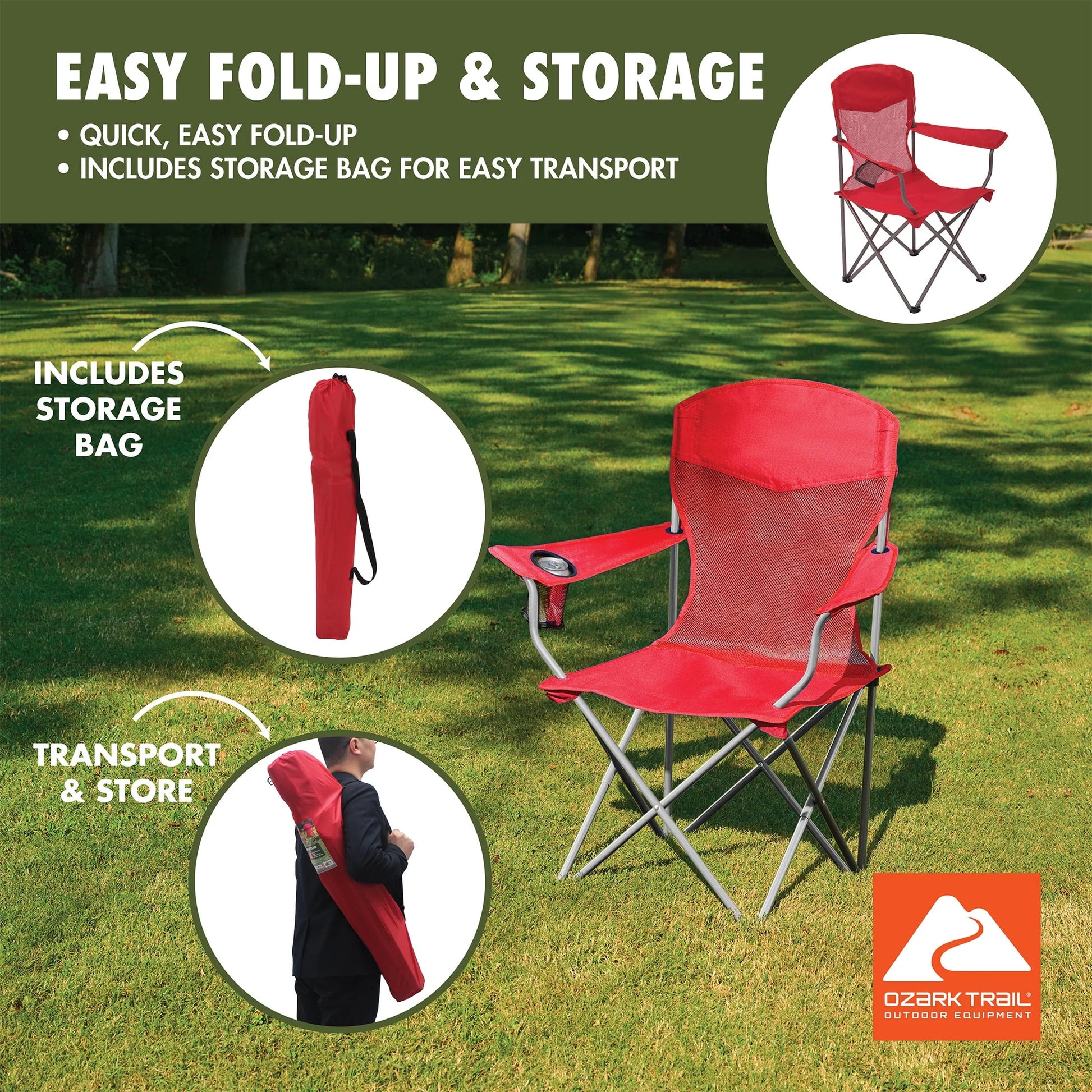 Basic Chair Mesh, Red, Adult