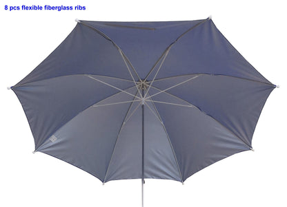 Blue Clip-On Umbrella for Beach Chair UV Resistant