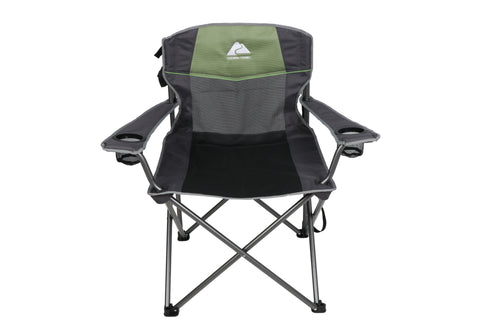 Oversized Big and Tall Camp Chair with Cup Holders, Green, Adult