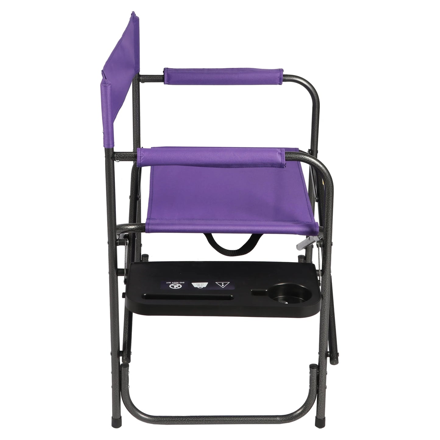 Director Chair with Side Table, Purple