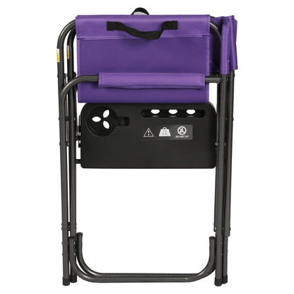 Director Chair with Side Table, Purple